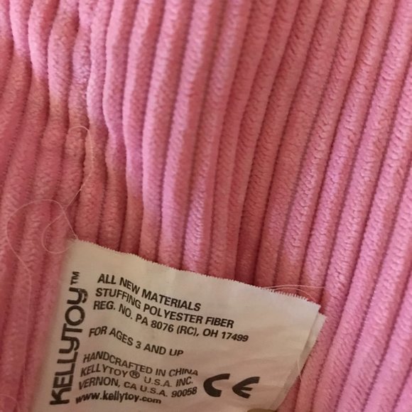 Kellytoy Pink Happy Bee Corduroy Backpack, 10" by 10" with Rounded Top, Ages 3+ - Picture 5 of 5